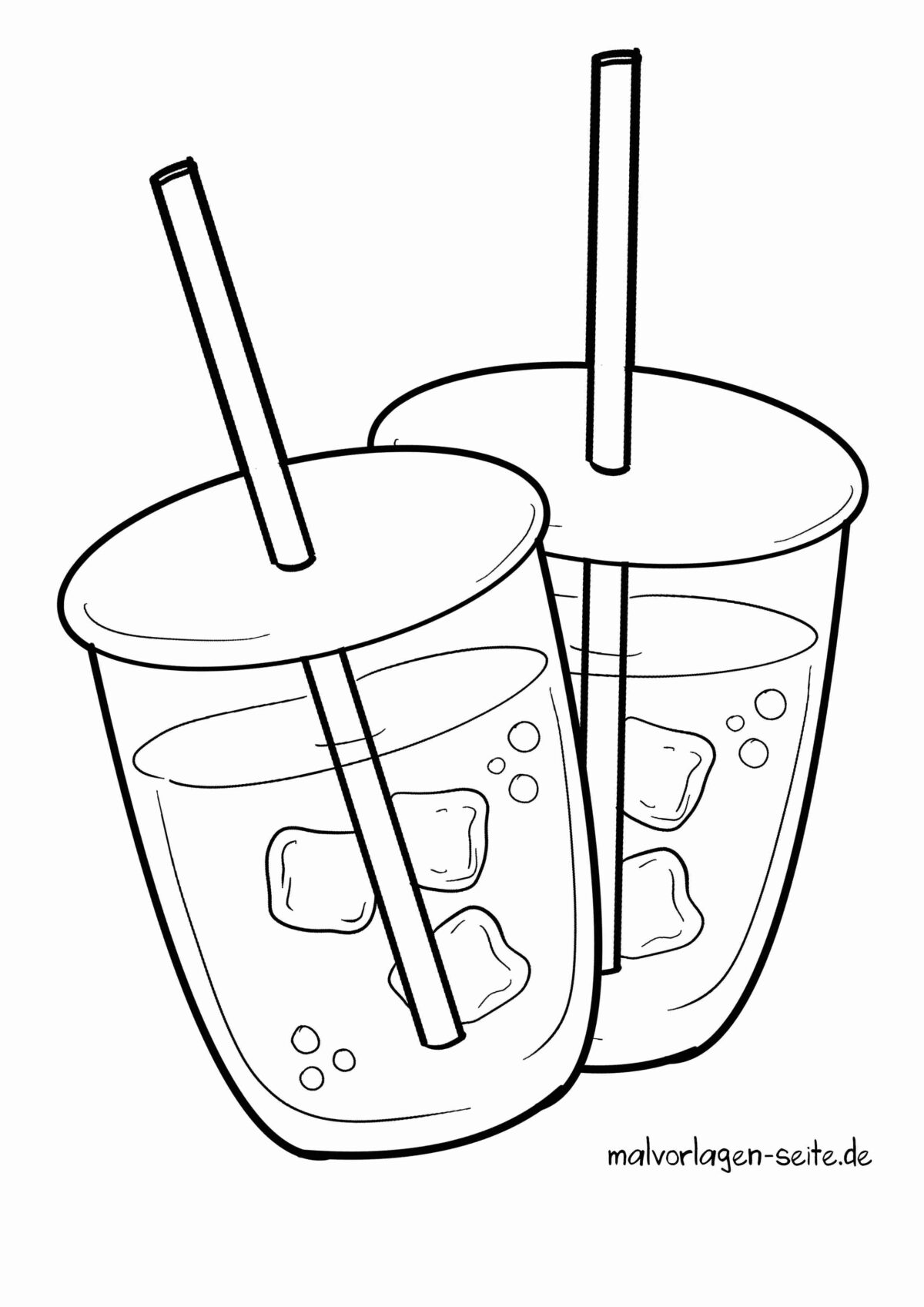 Malvorlage Iced Coffee
