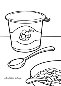 Malvorlage Yoghurt