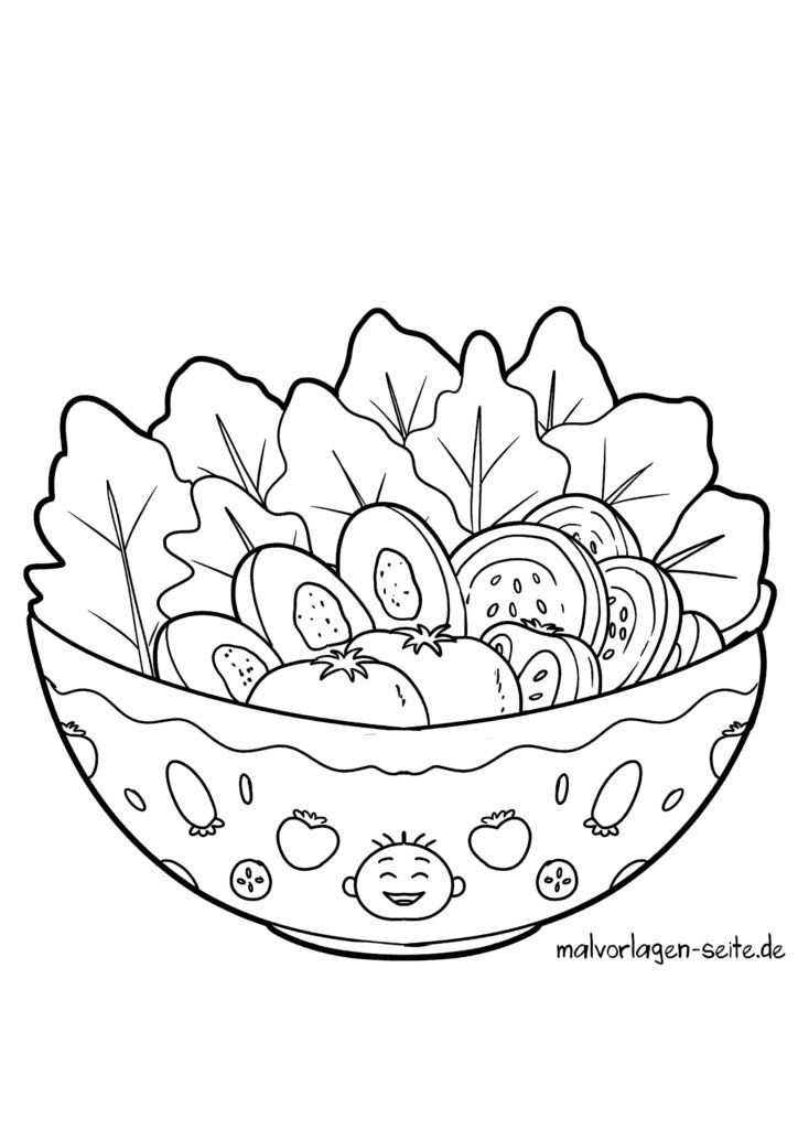  Malvorlage Salat - Ausmalbild kostenlos herunterladen Bildidee 