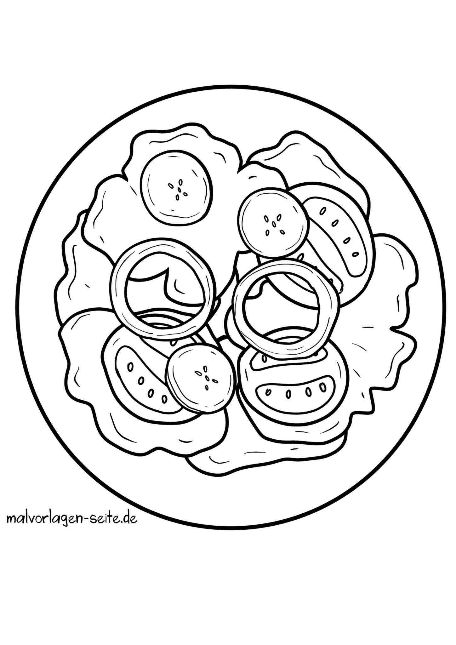  Malvorlage Salat - Ausmalbild kostenlos herunterladen Motiv 