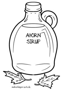 Malvorlage Ahornsirup
