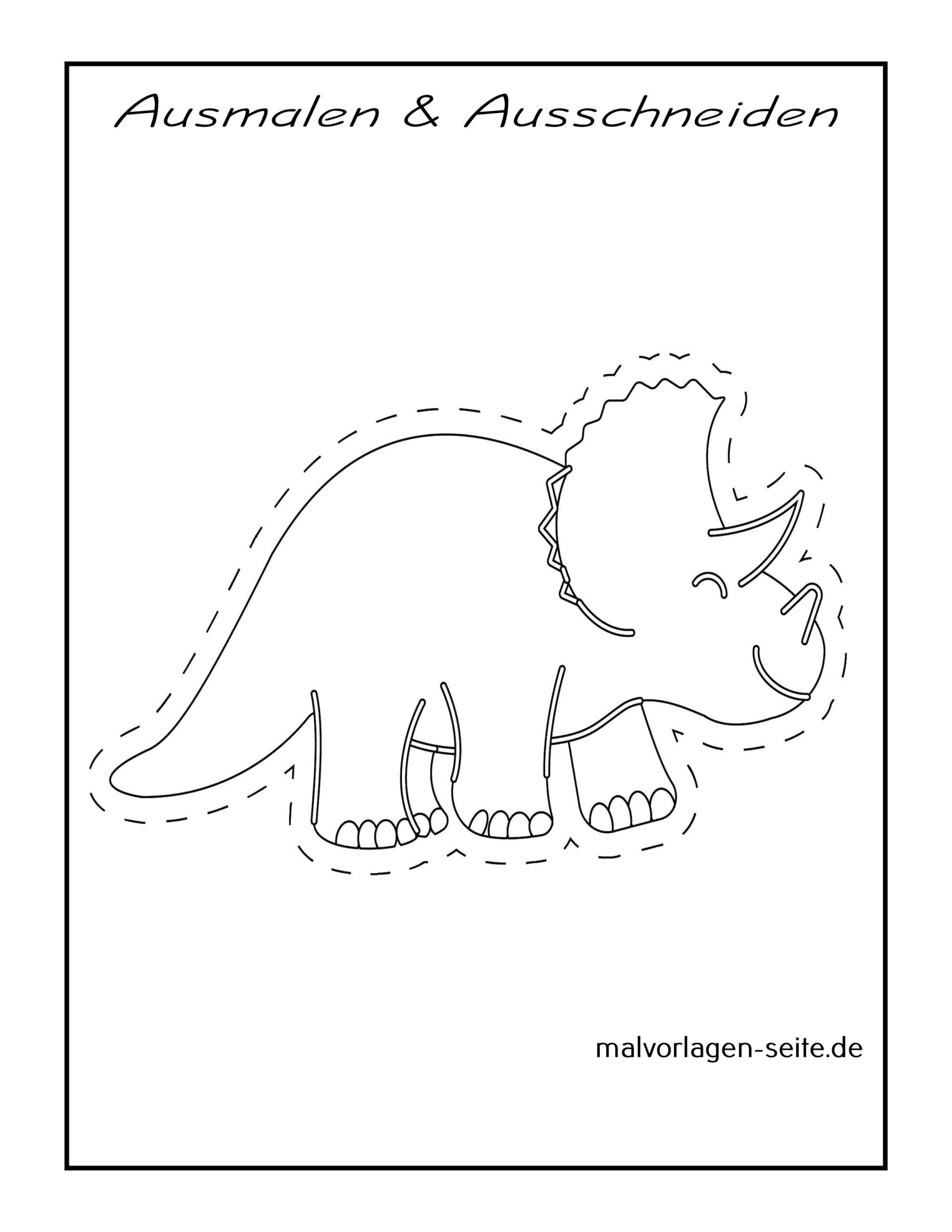 Auschneiden üben - Vorlage ausmalen und schneiden