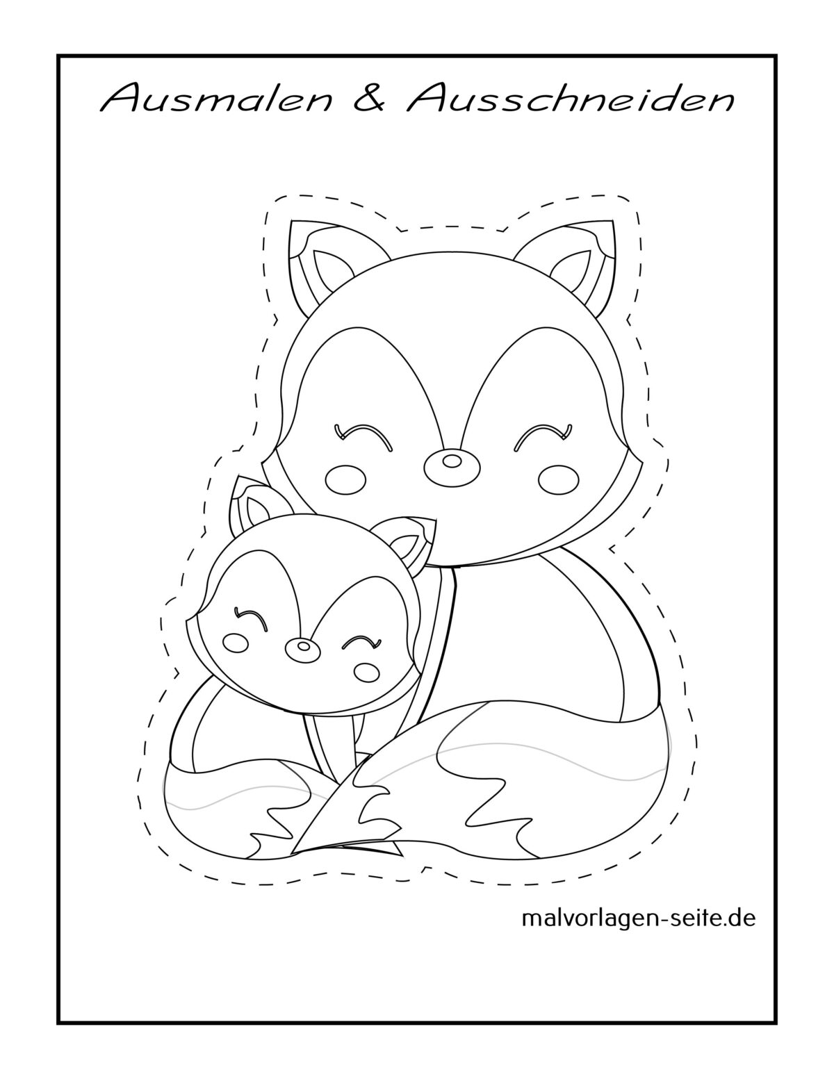  Malvorlage zum Ausschneiden - Ausmalbild kostenlos herunterladen Motiv 