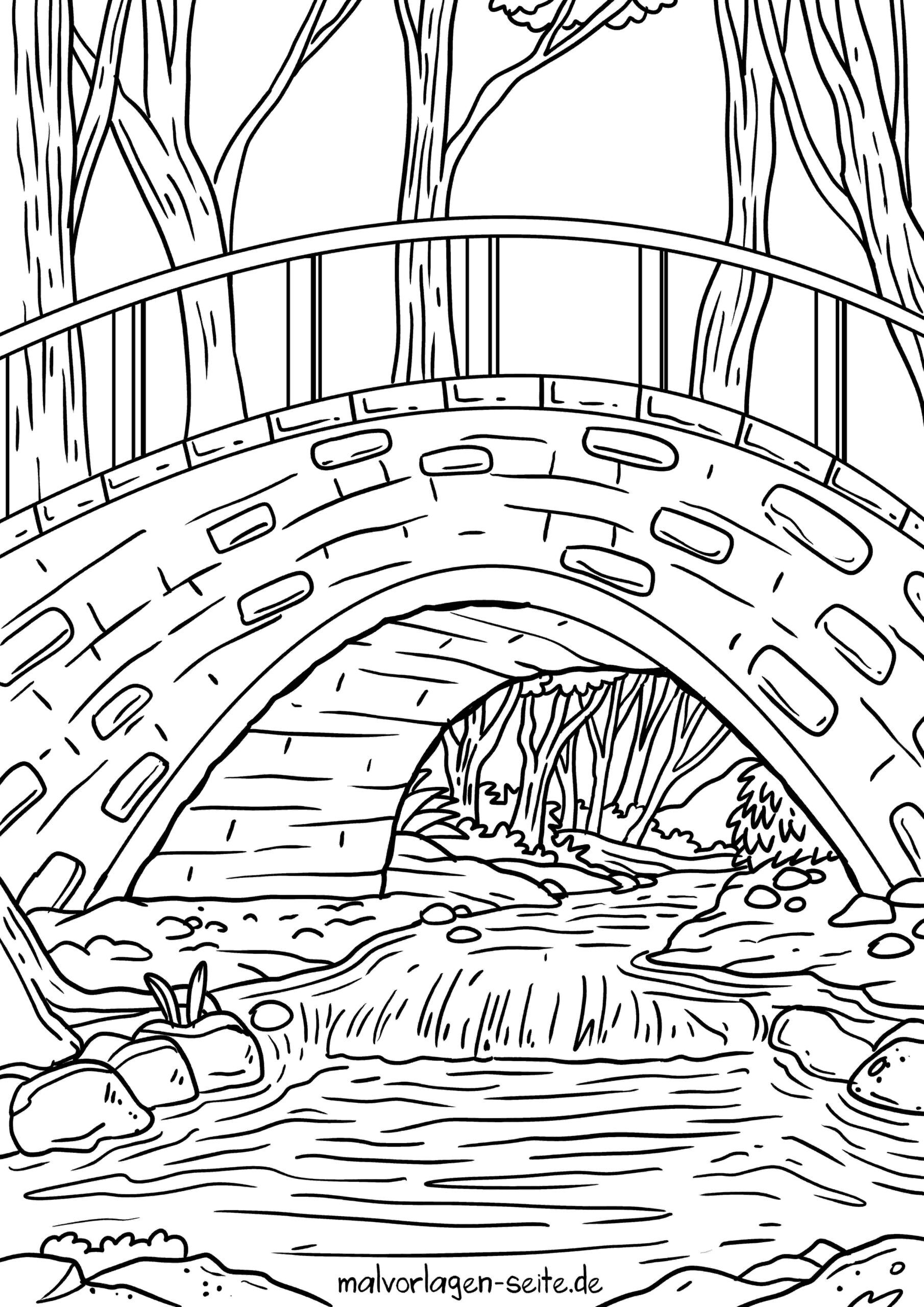 Malvorlage Brücke