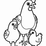 Malvorlage Hühner