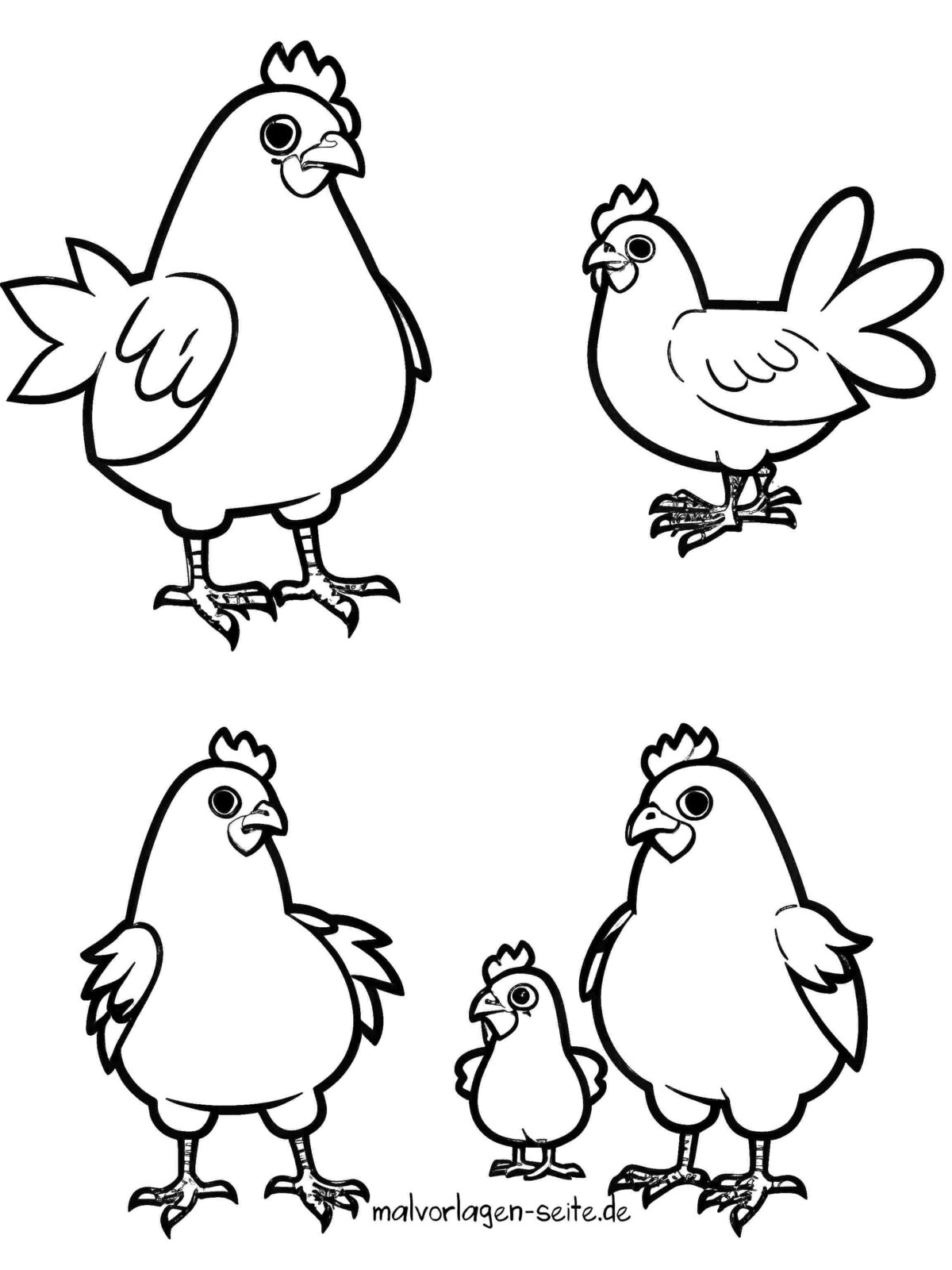  Malvorlage Hühner - Jetzt kostenlos herunterladen Bildidee 