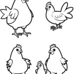 Malvorlage Hühner