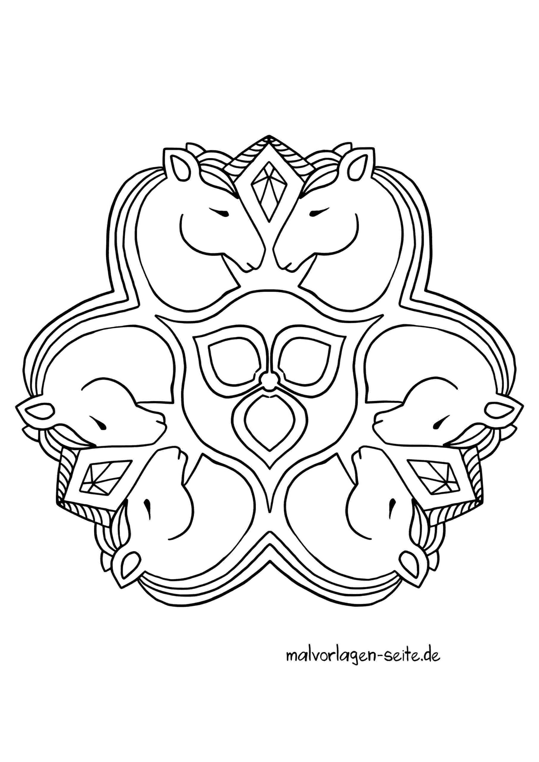 Einhorn Mandala