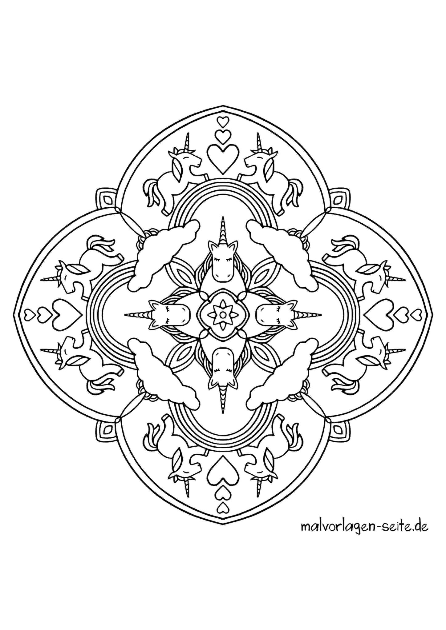  Einhorn Mandala 