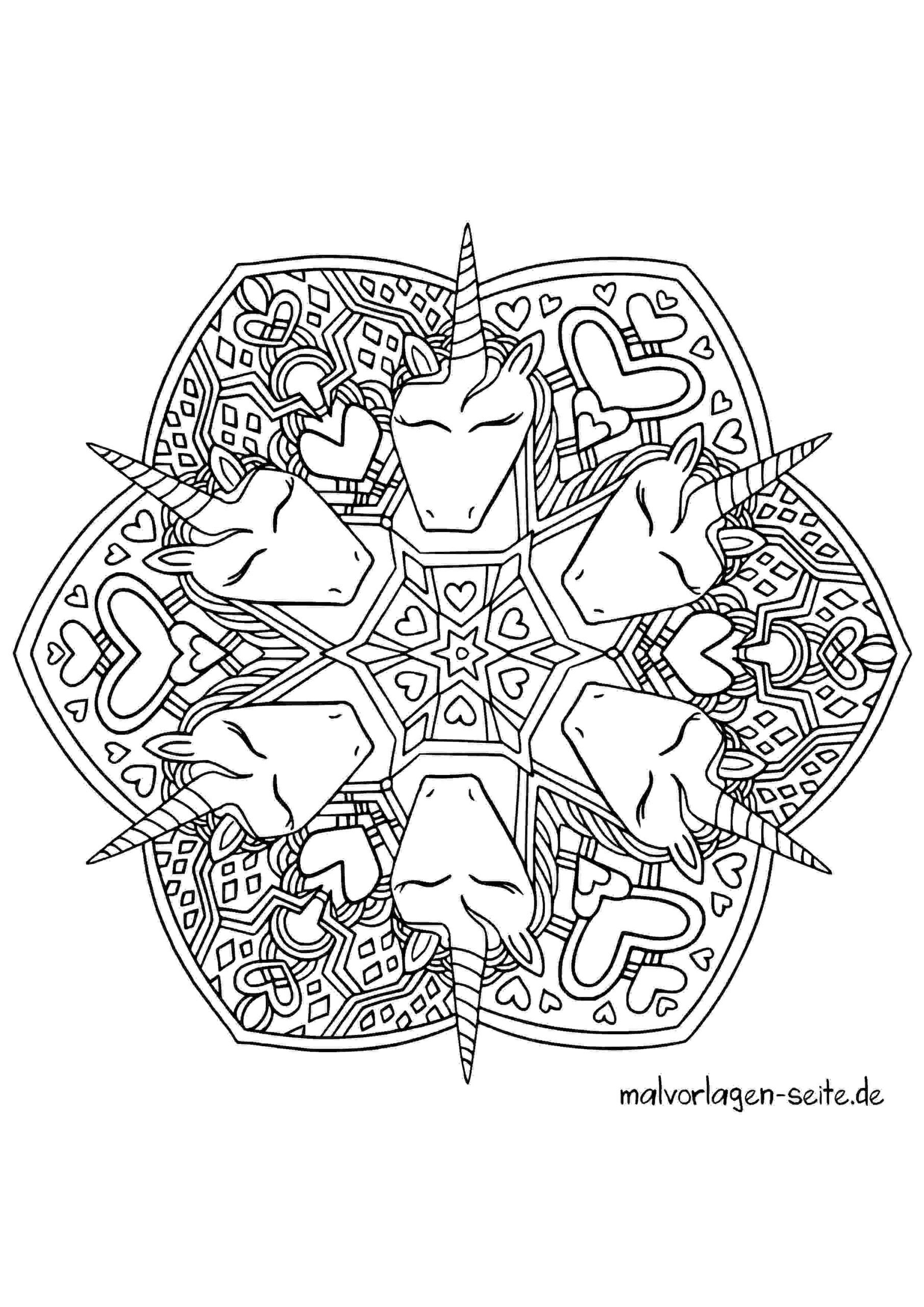 Einhorn Mandala