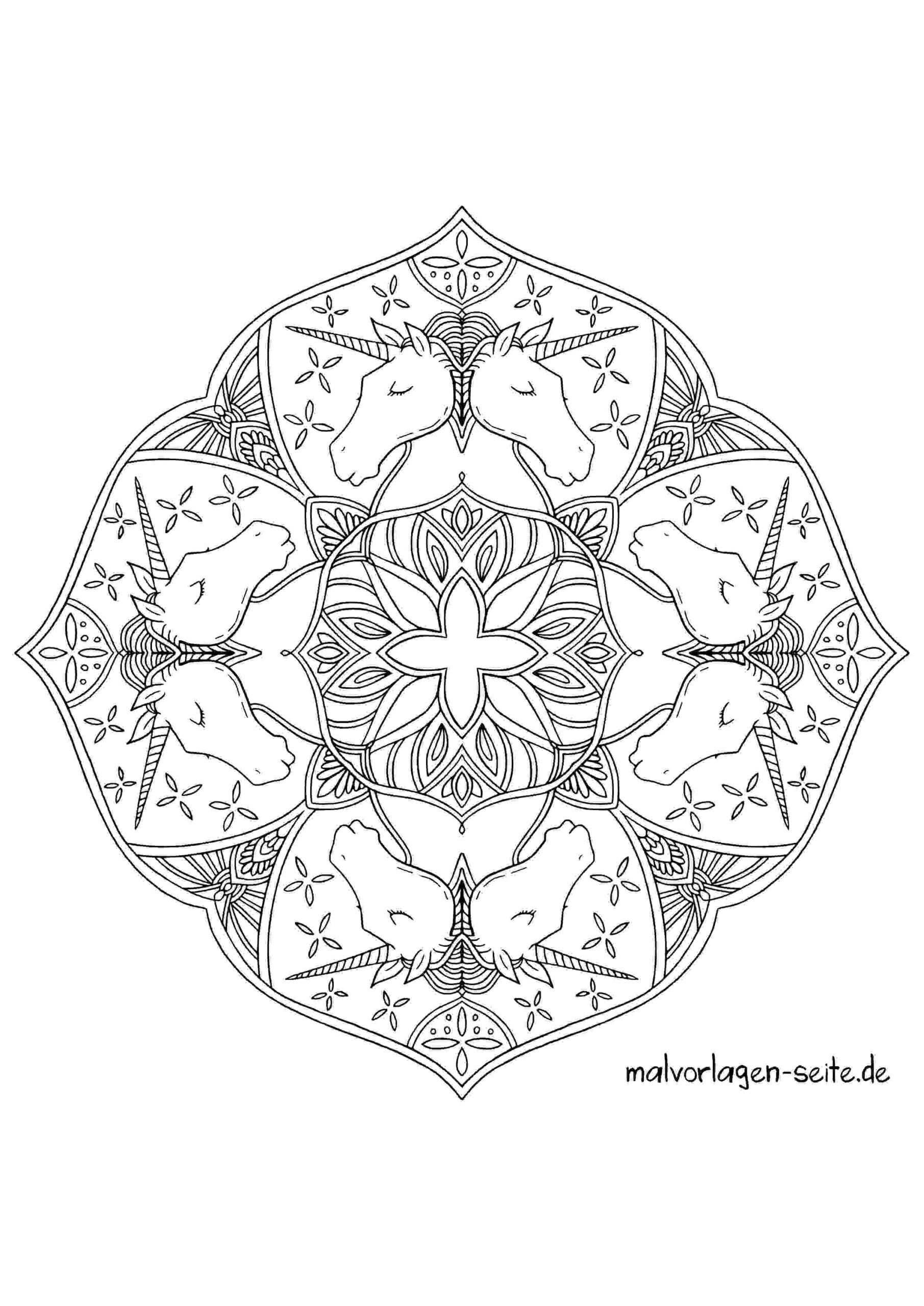 Einhorn Mandala