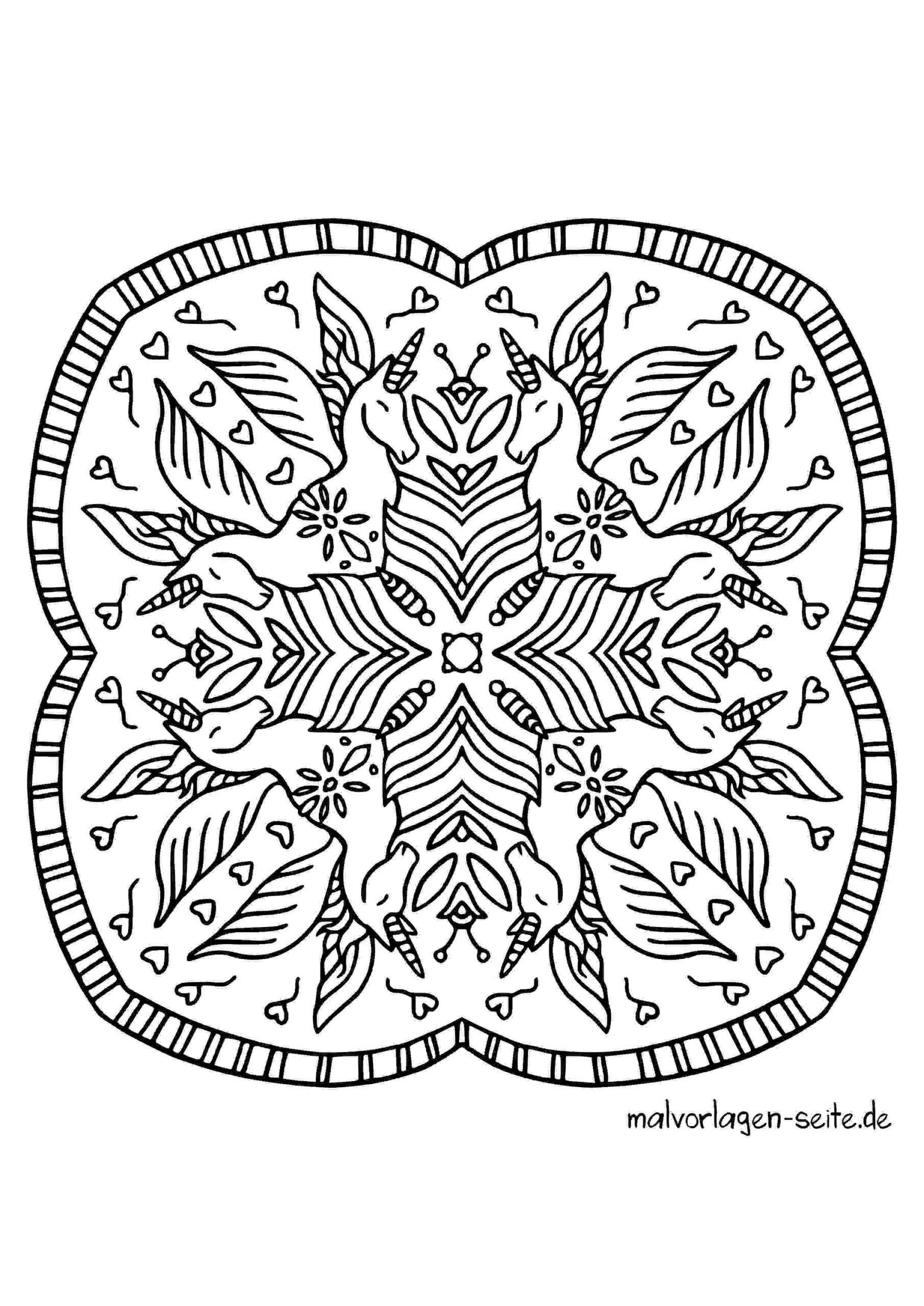 Einhorn Mandala