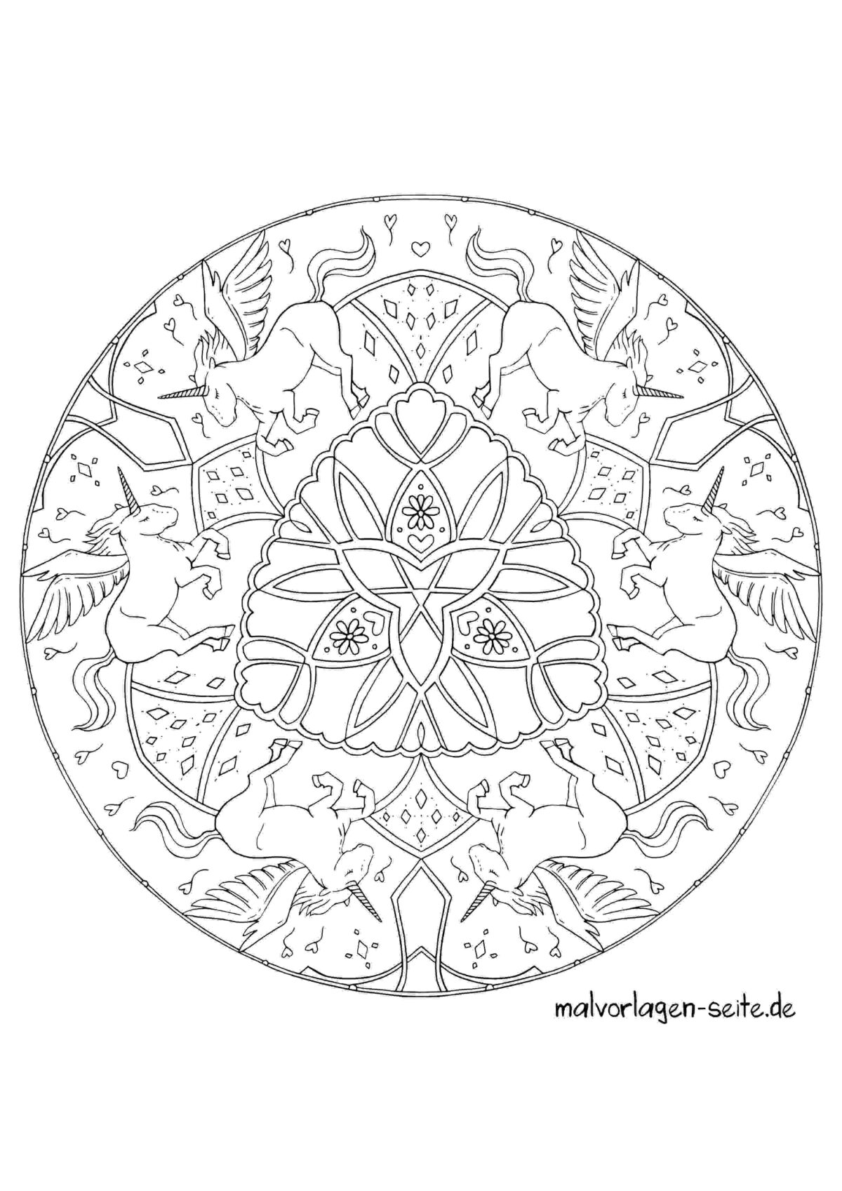 Einhorn Mandala