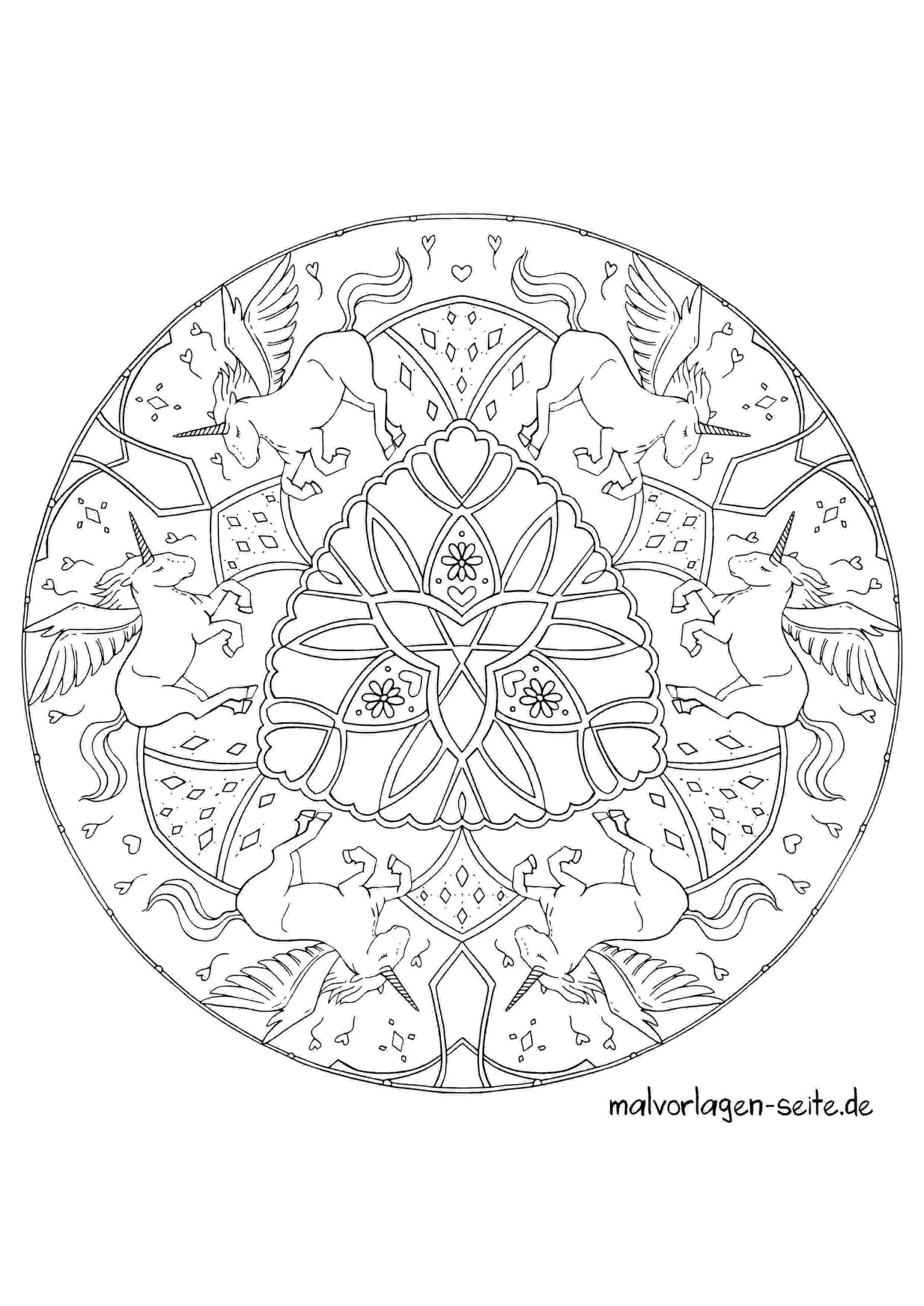 Einhorn Mandala