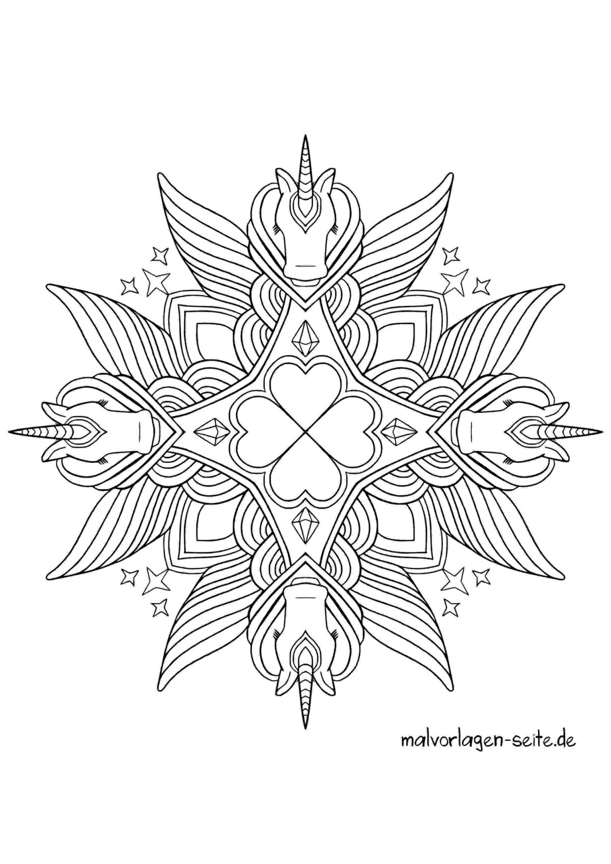 Einhorn Mandala