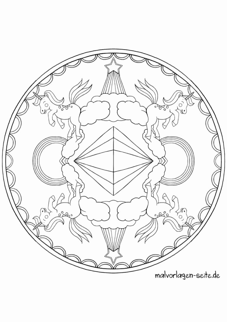  Einhorn Mandala 