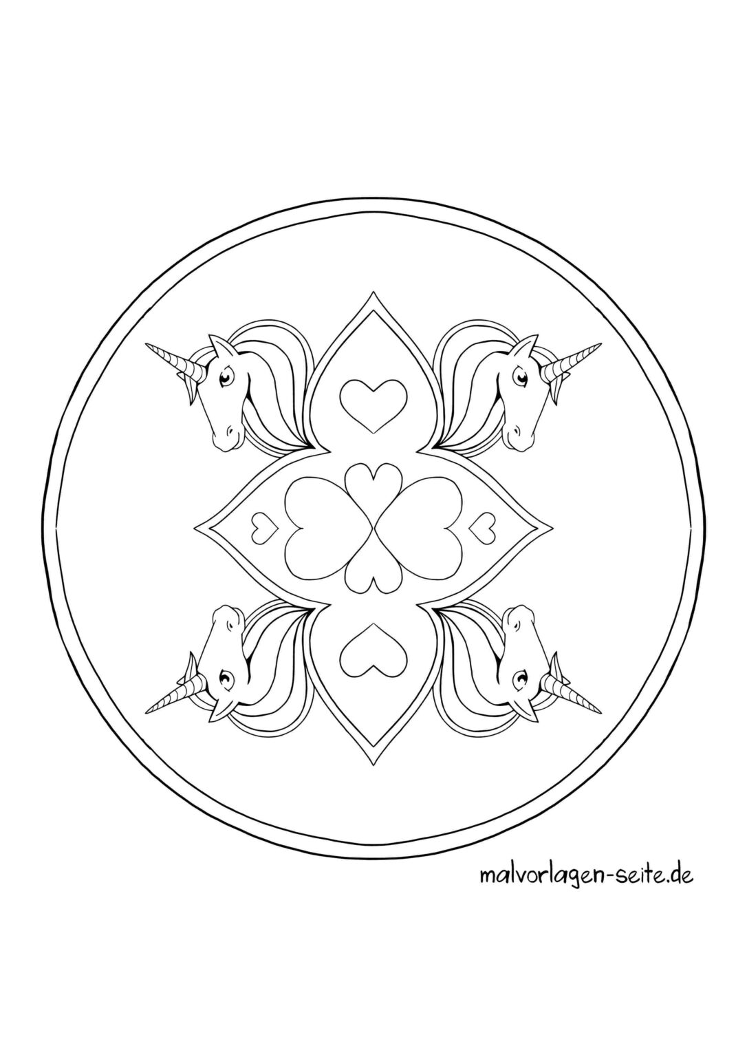  Foto zu Einhorn Mandala 