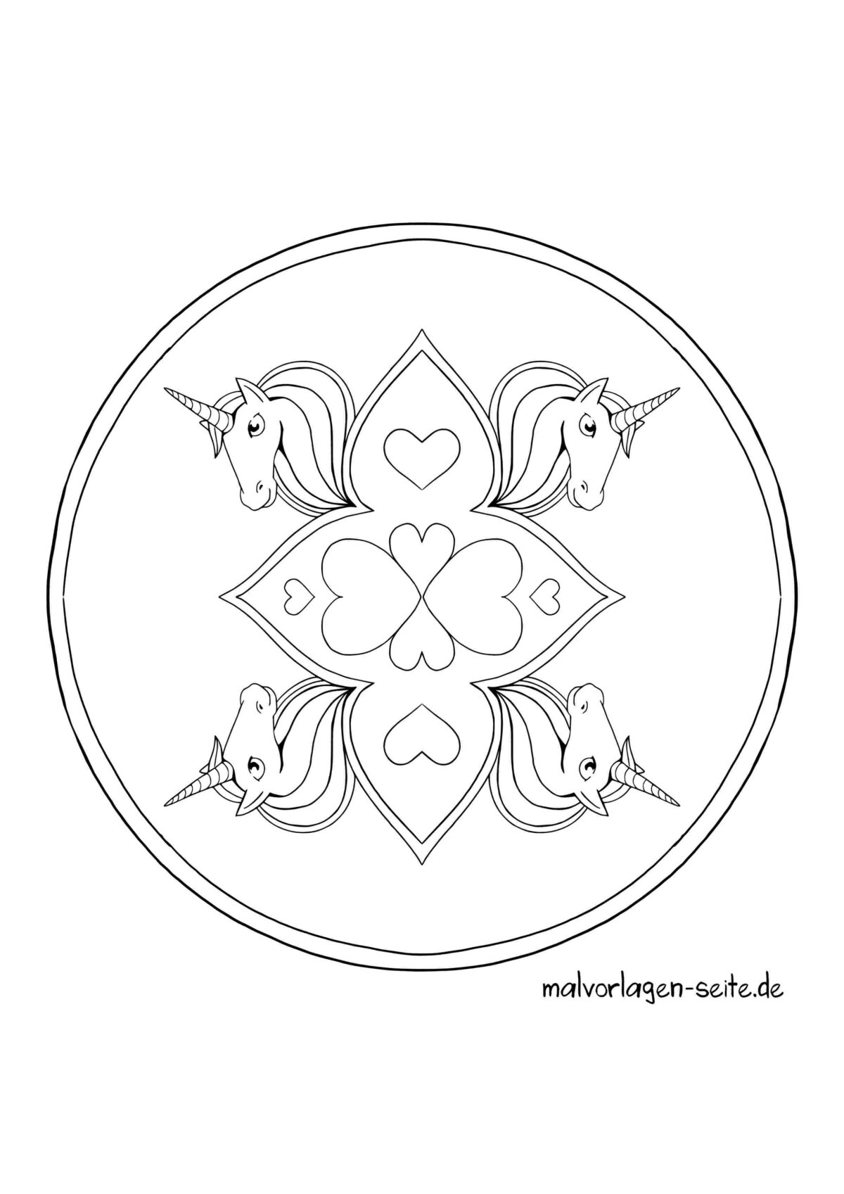 Einhorn Mandala