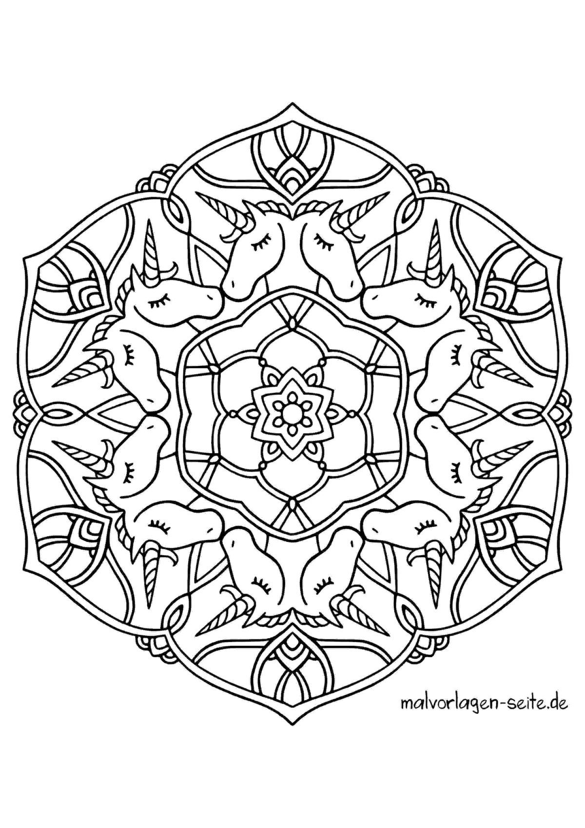 Einhorn Mandala