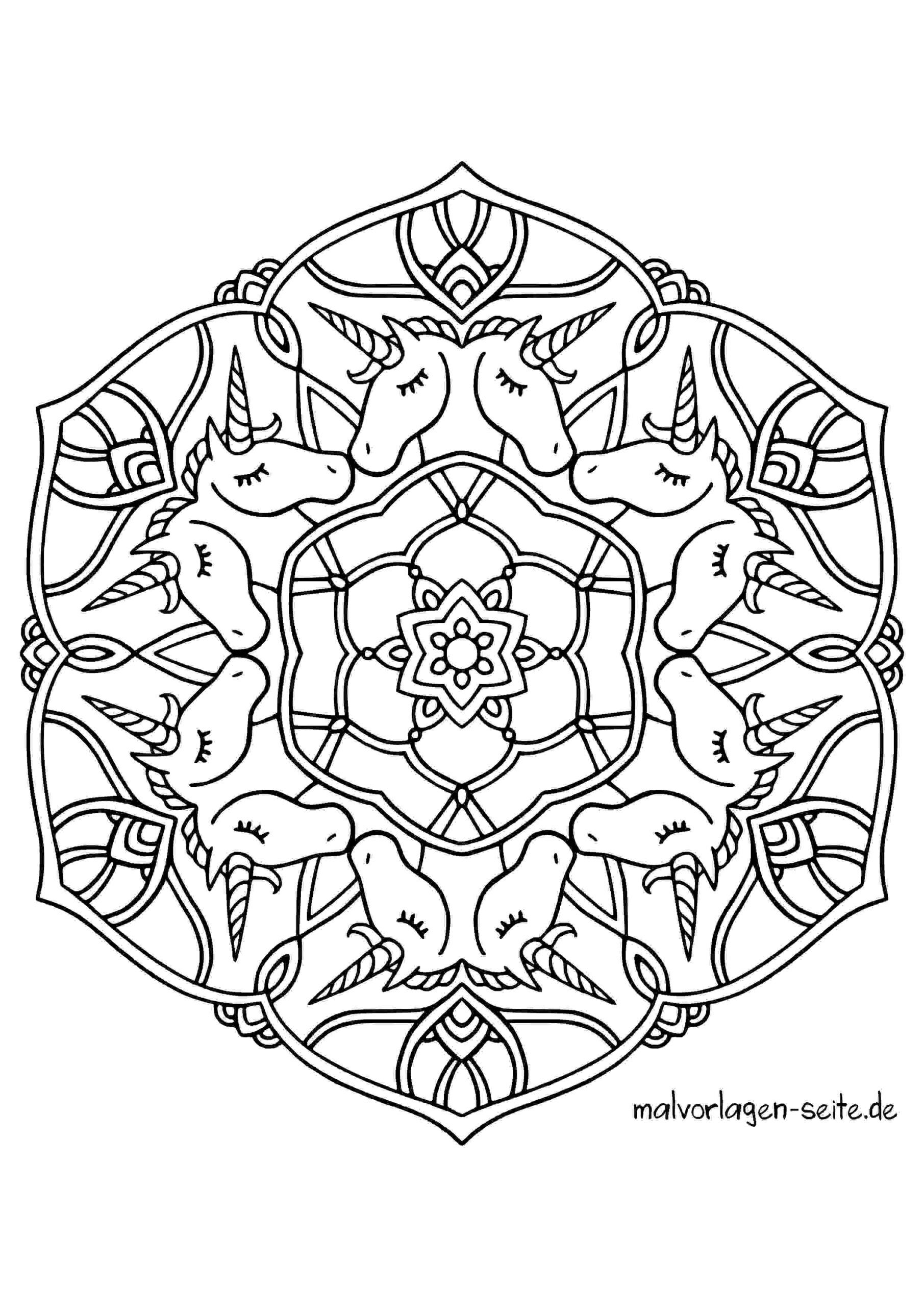 Einhorn Mandala