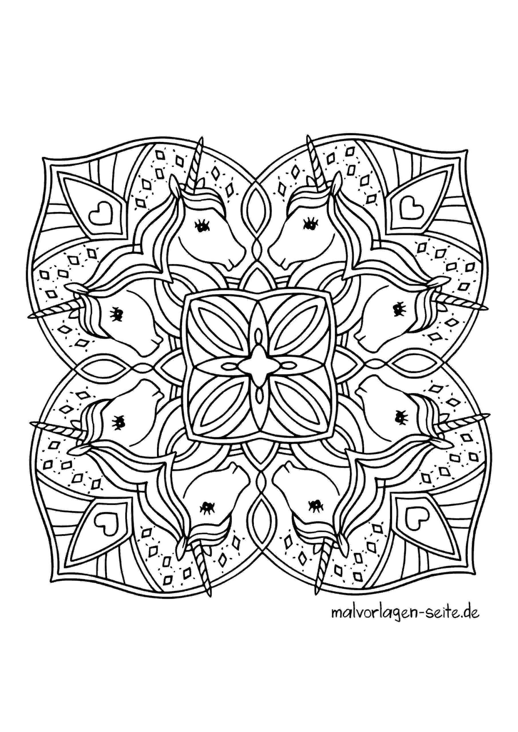 Einhorn Mandala