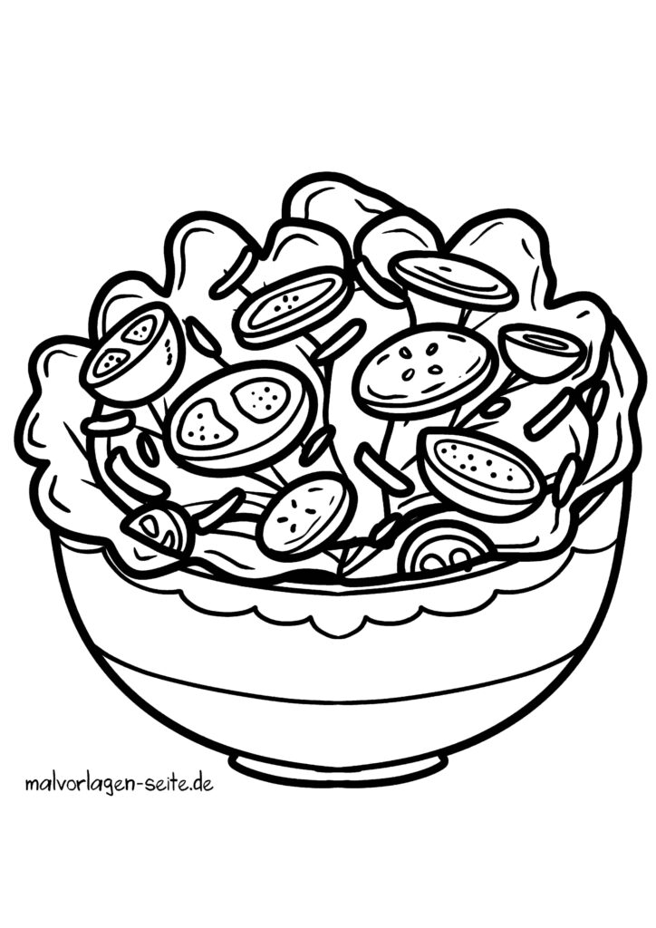  Malvorlage Salat - Ausmalbild kostenlos herunterladen 