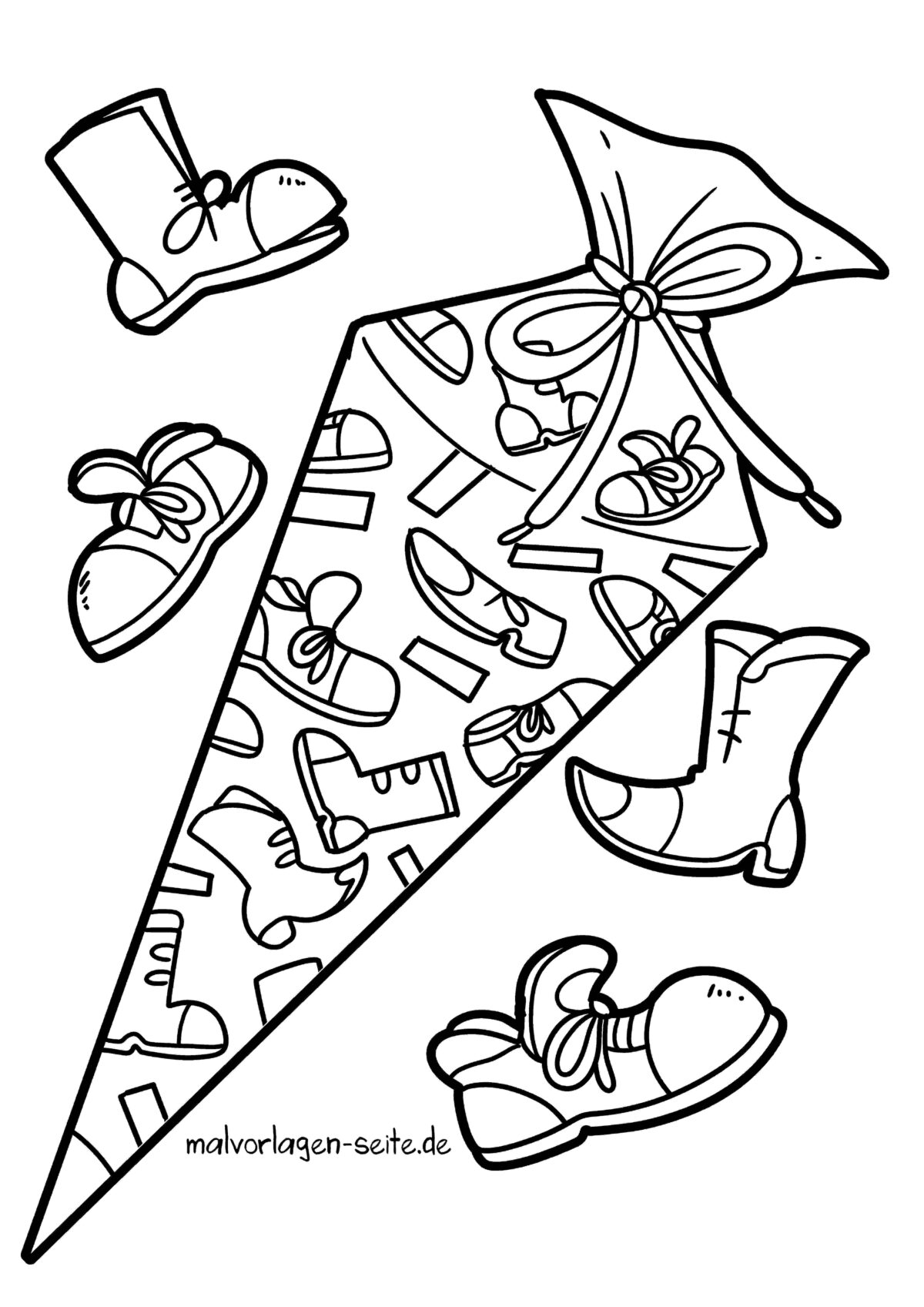  Malvorlage Schultüte Zuckertüte 