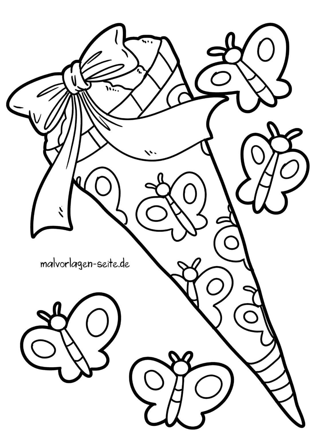  Malvorlage Schultüte Zuckertüte - Jetzt kostenlos herunterladen Illustration 