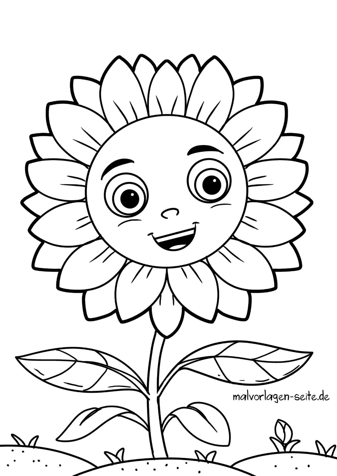  Malvorlage Sonnenblume - Jetzt kostenlos herunterladen Bildidee 