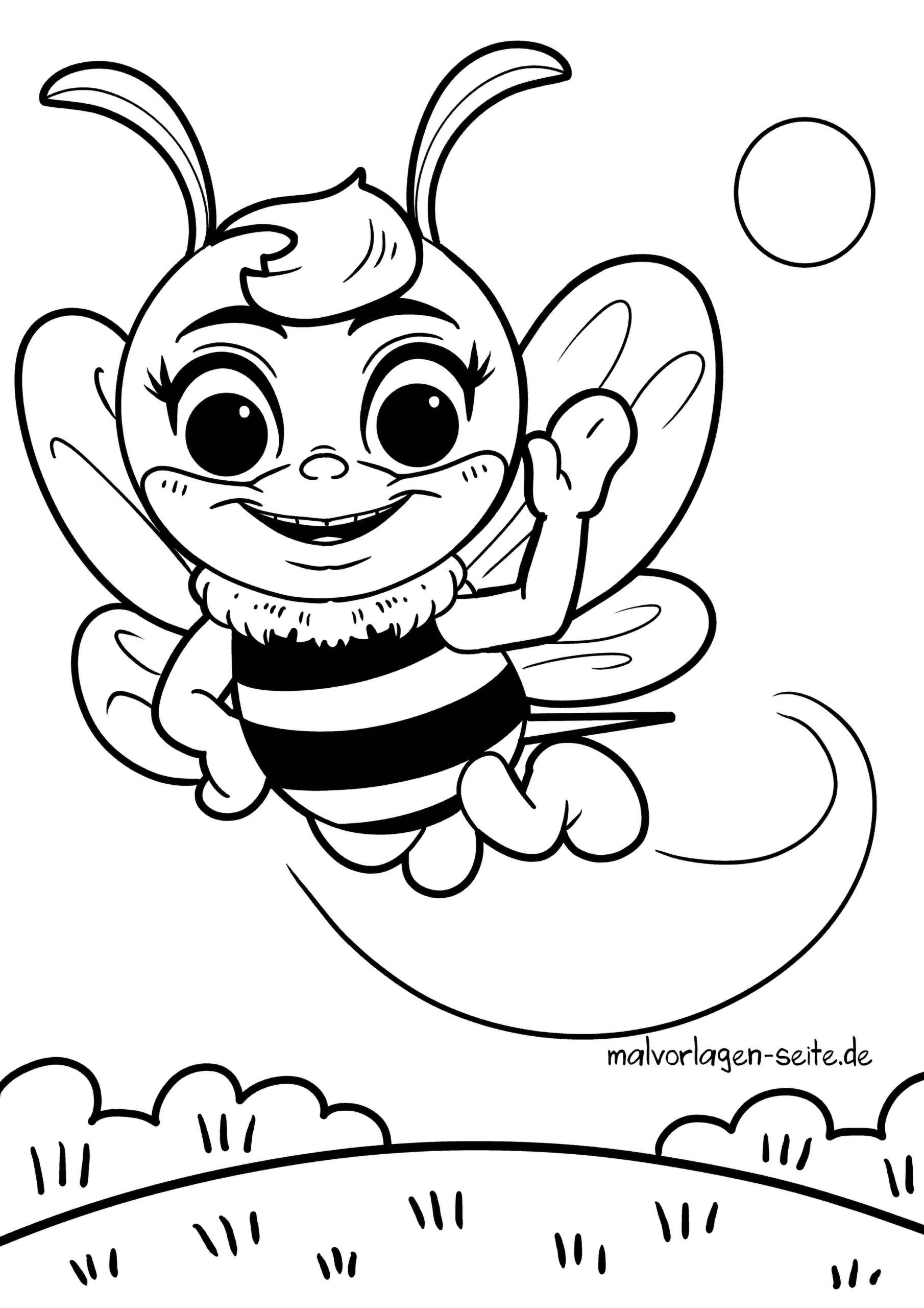 Malvorlage Bienen
