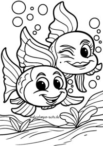 Malvorlage Fische