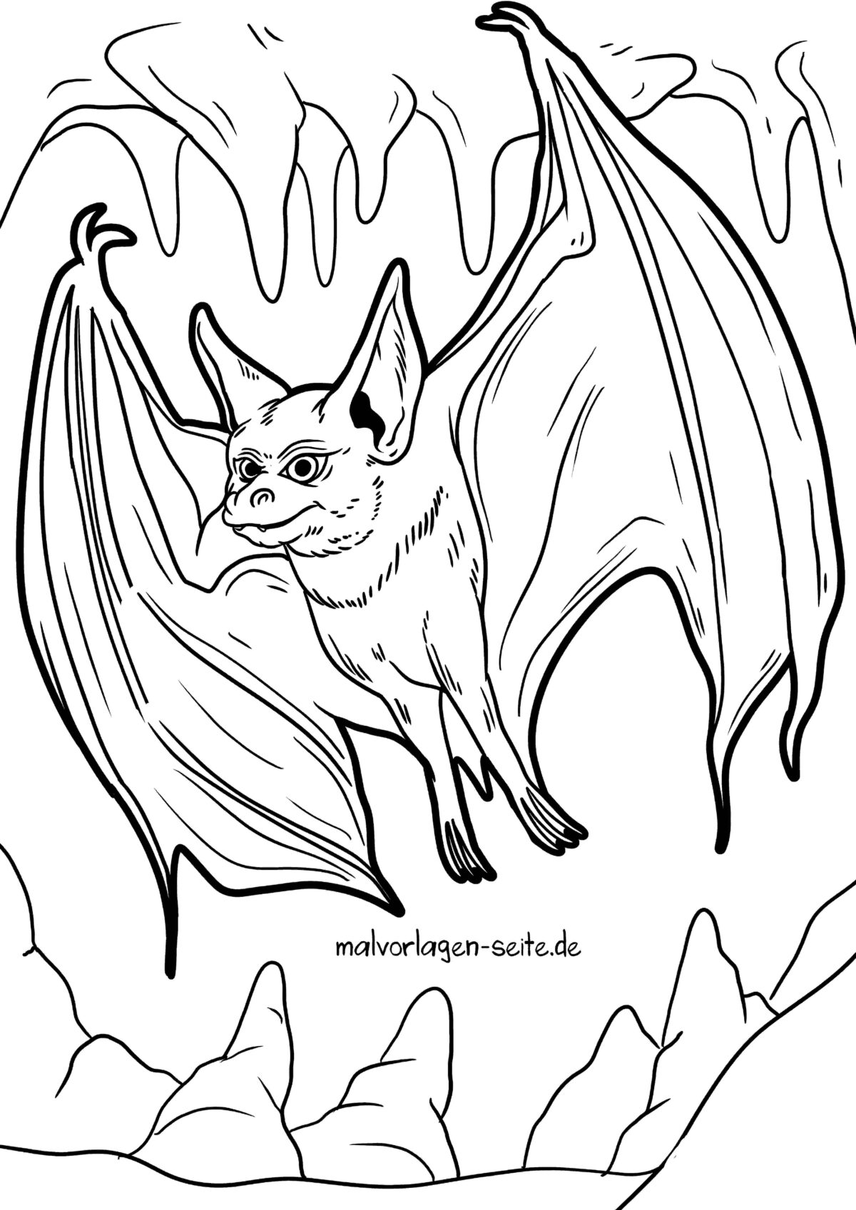 Malvorlage Fledermaus