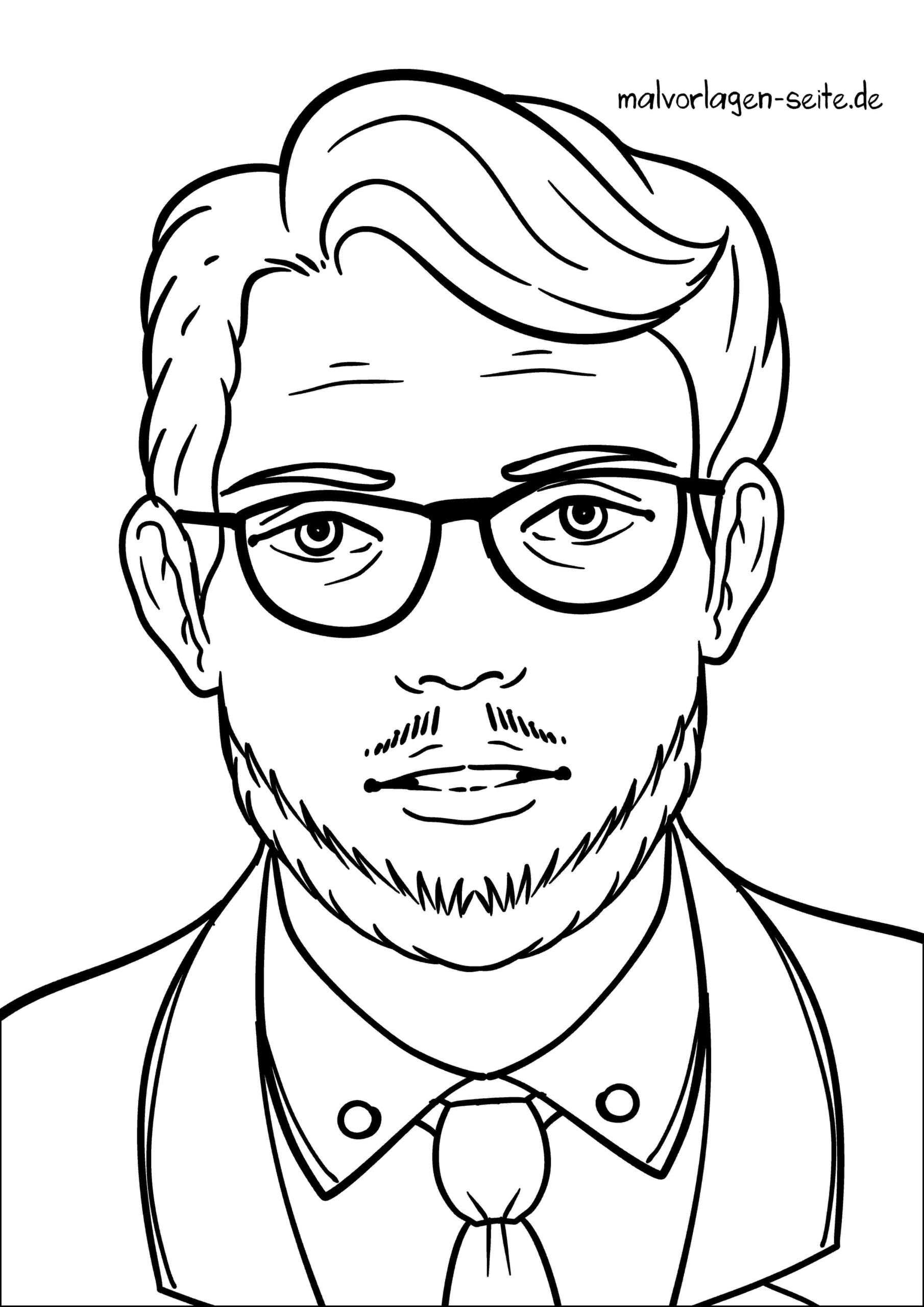  Malvorlage Gesicht - Ausmalbild kostenlos herunterladen Motiv 
