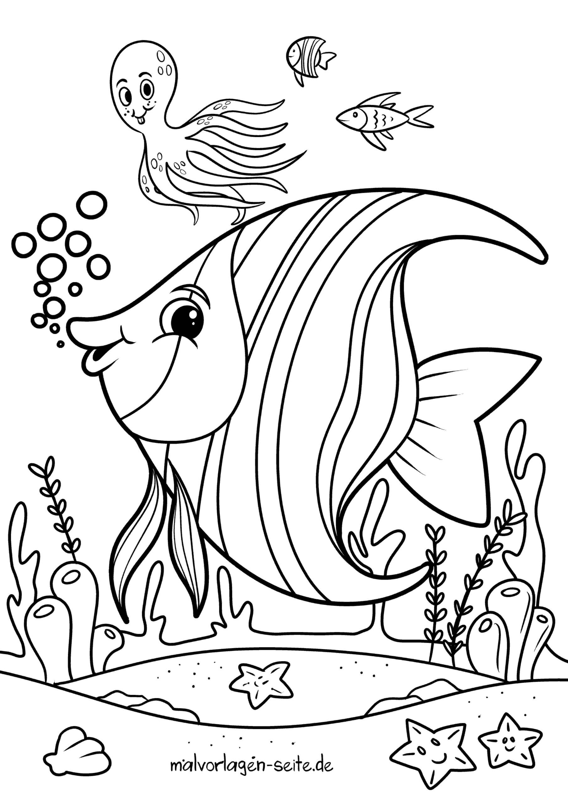 Malvorlage Fische