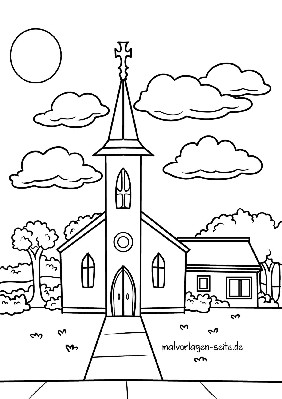 Malvorlage Kirche