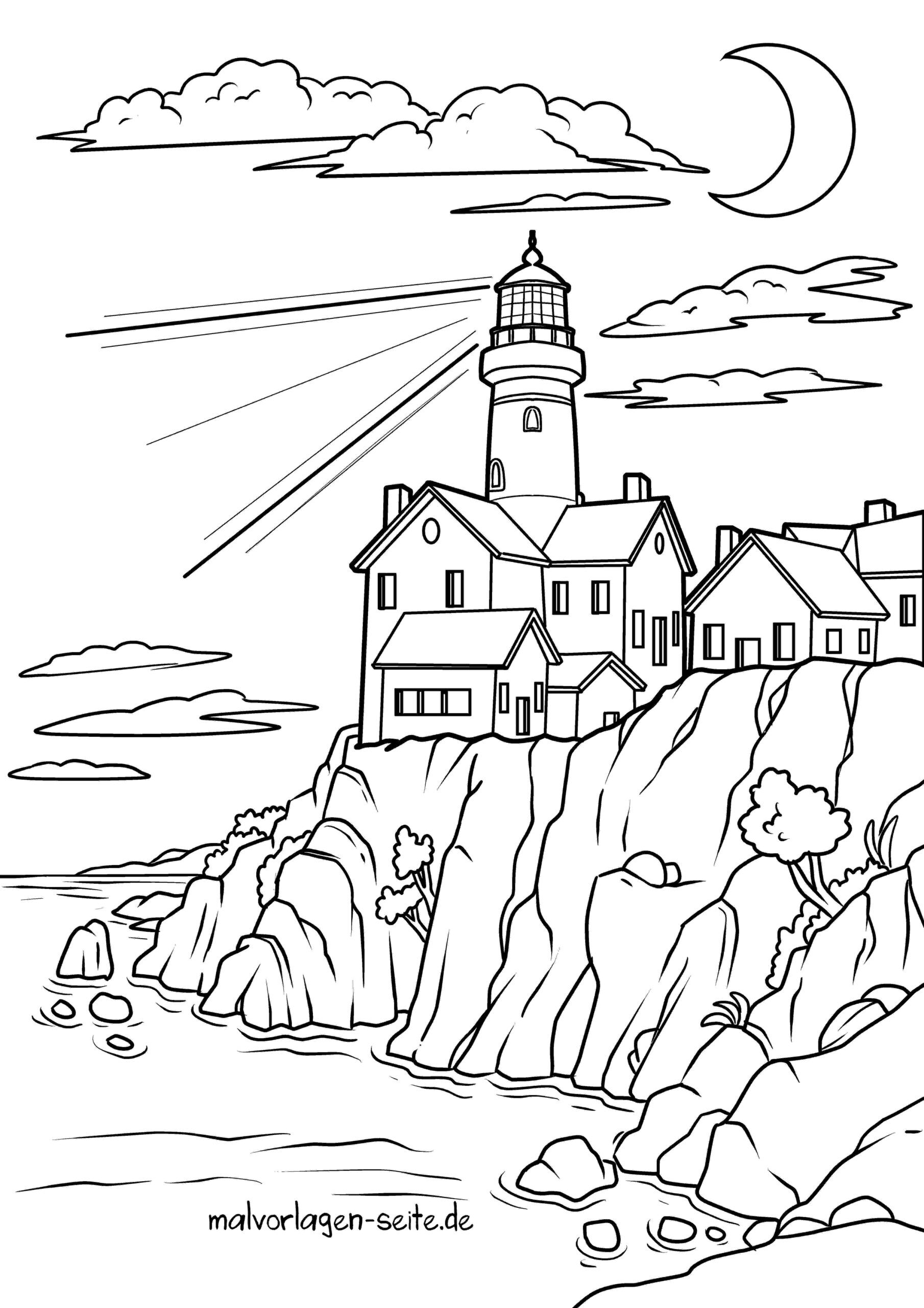 Malvorlage Leuchtturm
