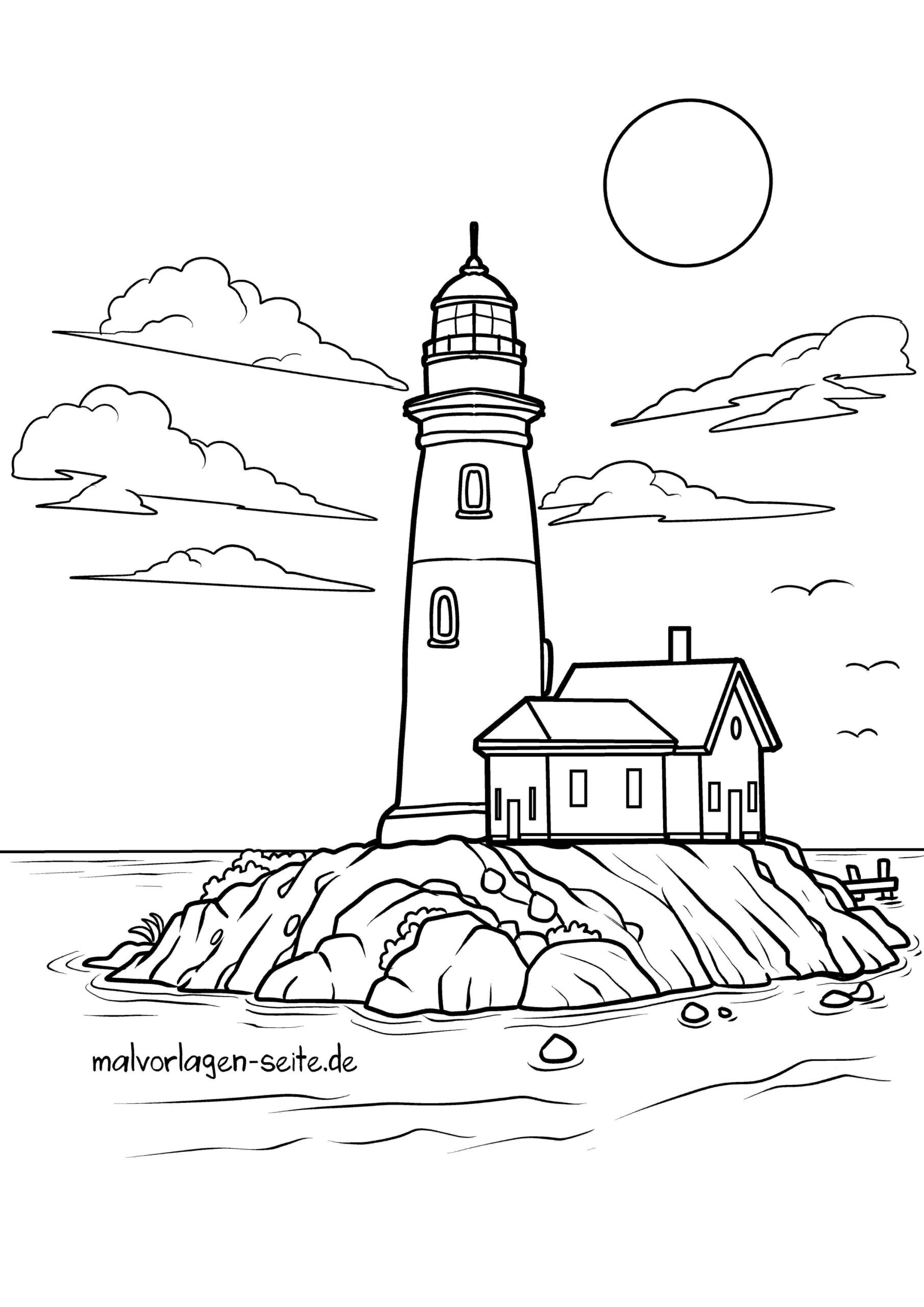Malvorlage Leuchtturm