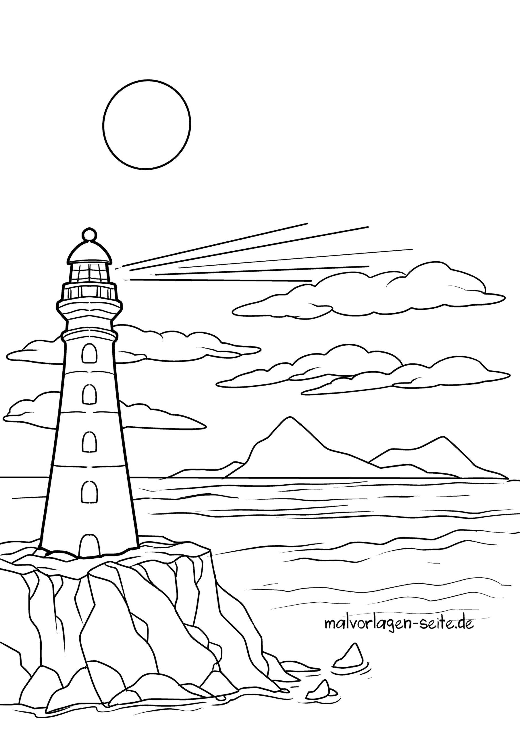 Malvorlage Leuchtturm