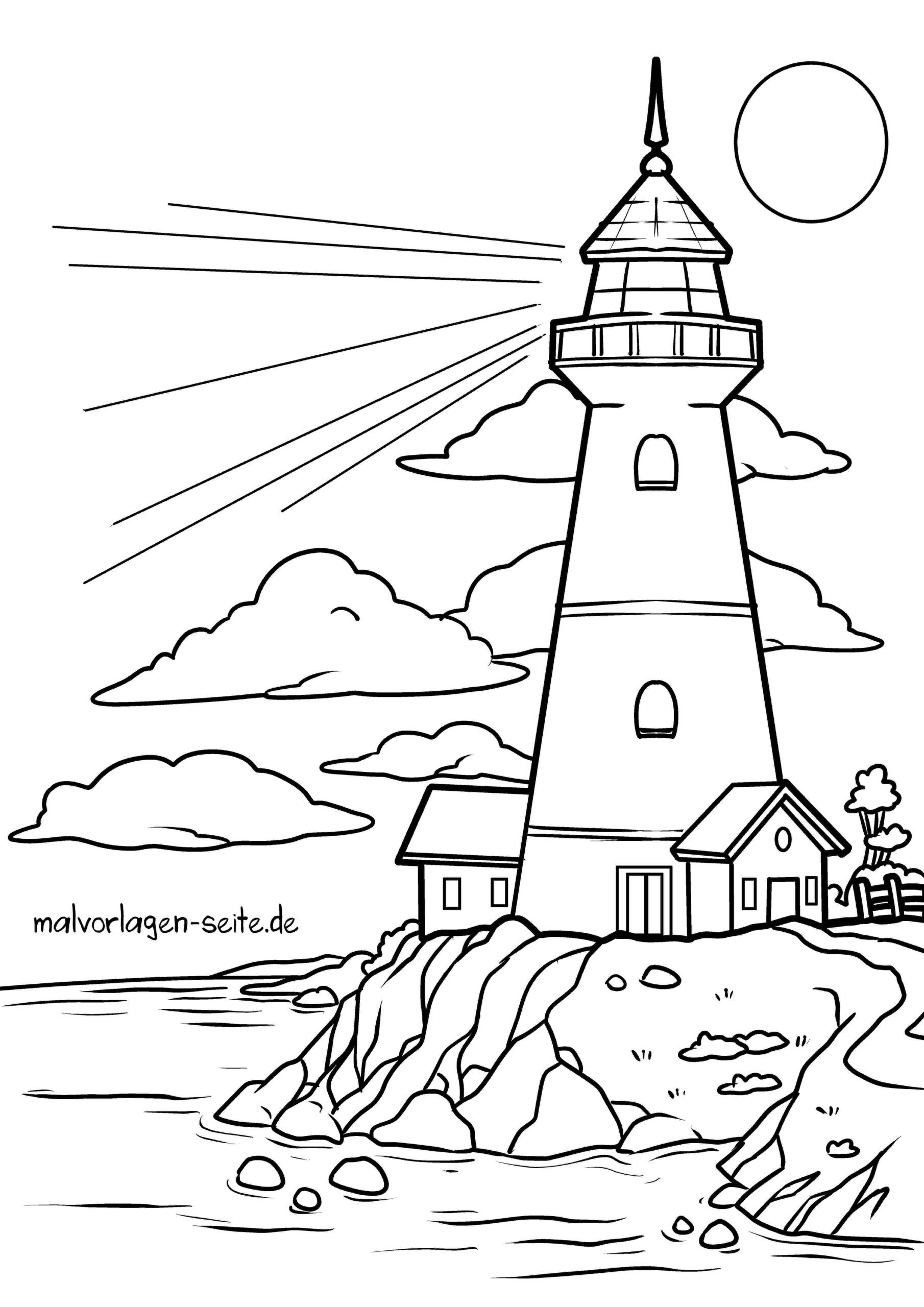 Malvorlage Leuchtturm
