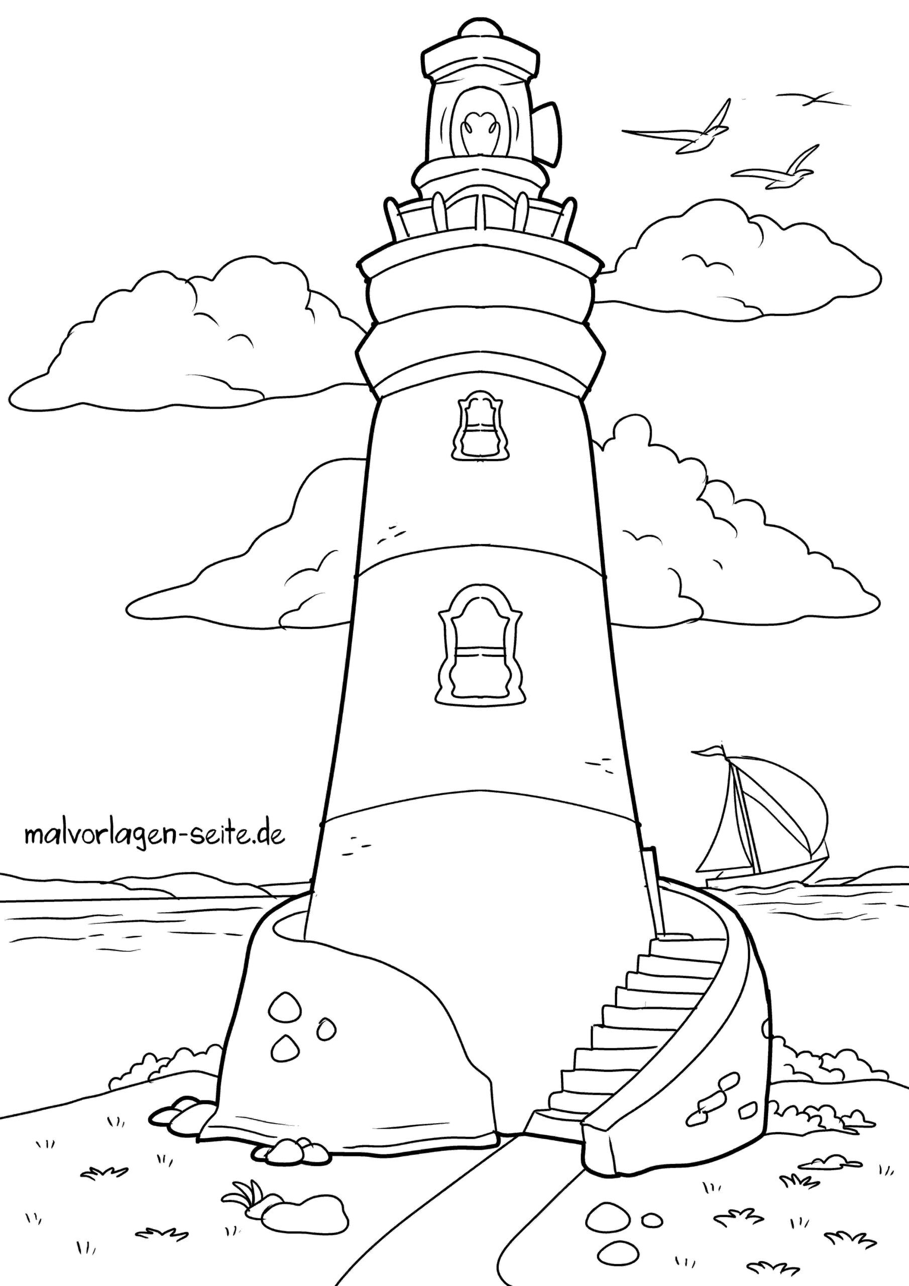 Malvorlage Leuchtturm