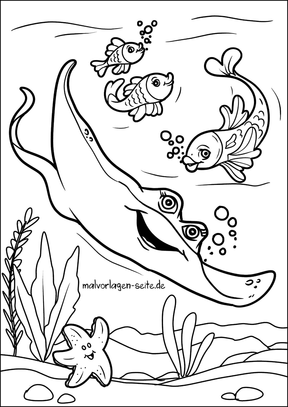 Malvorlage Manta Rochen