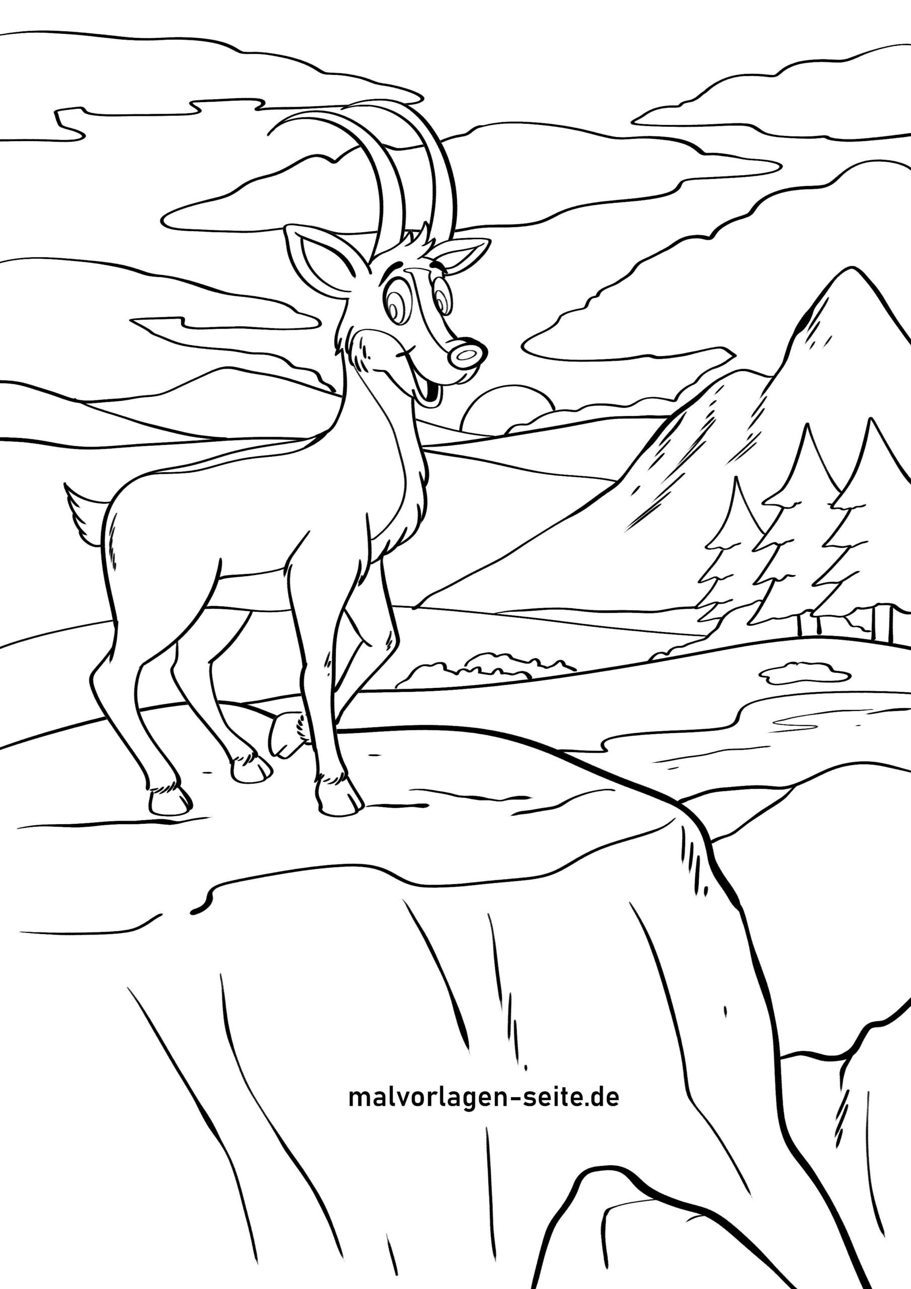 Malvorlage Gämse