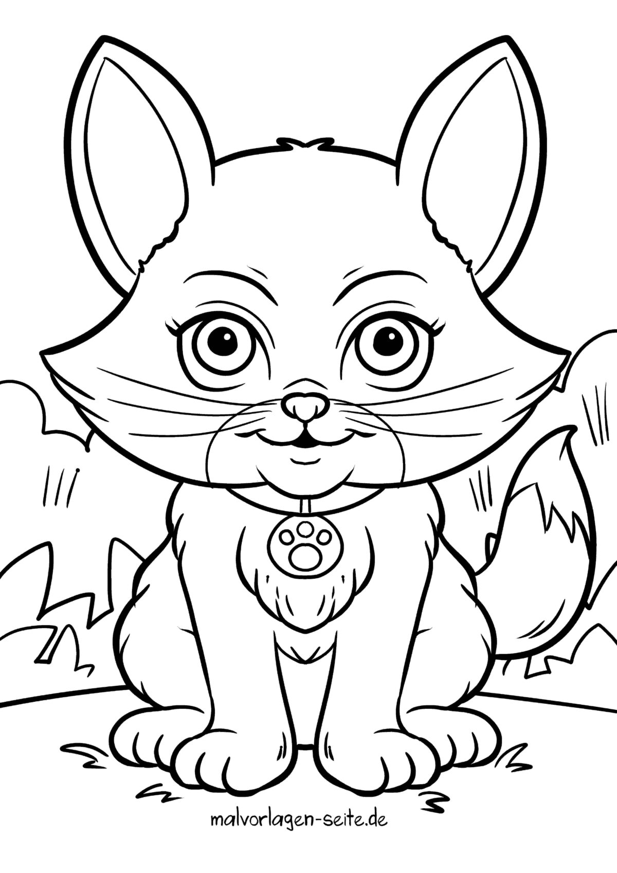  Malvorlage Katze - Kätzchen 