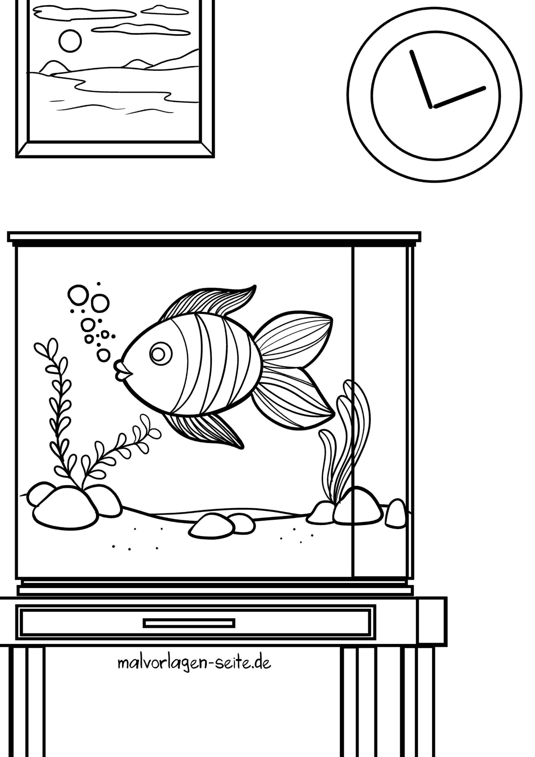 Malvorlage Aquarium