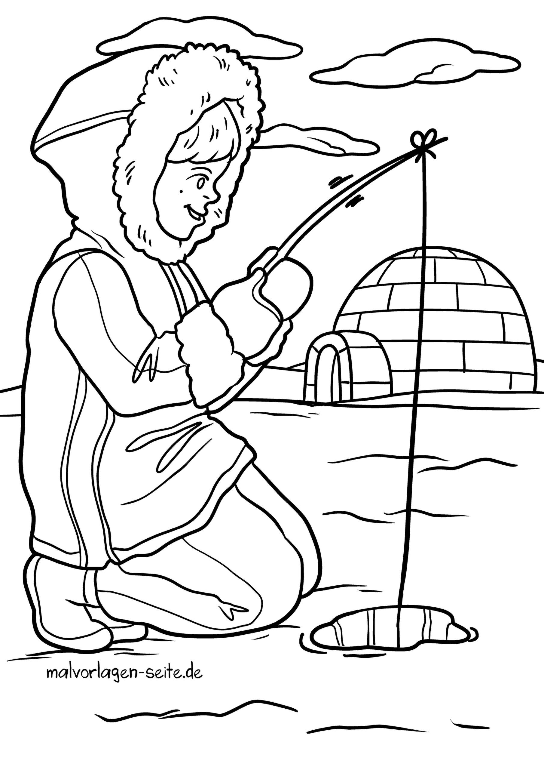 Malvorlage Eskimo