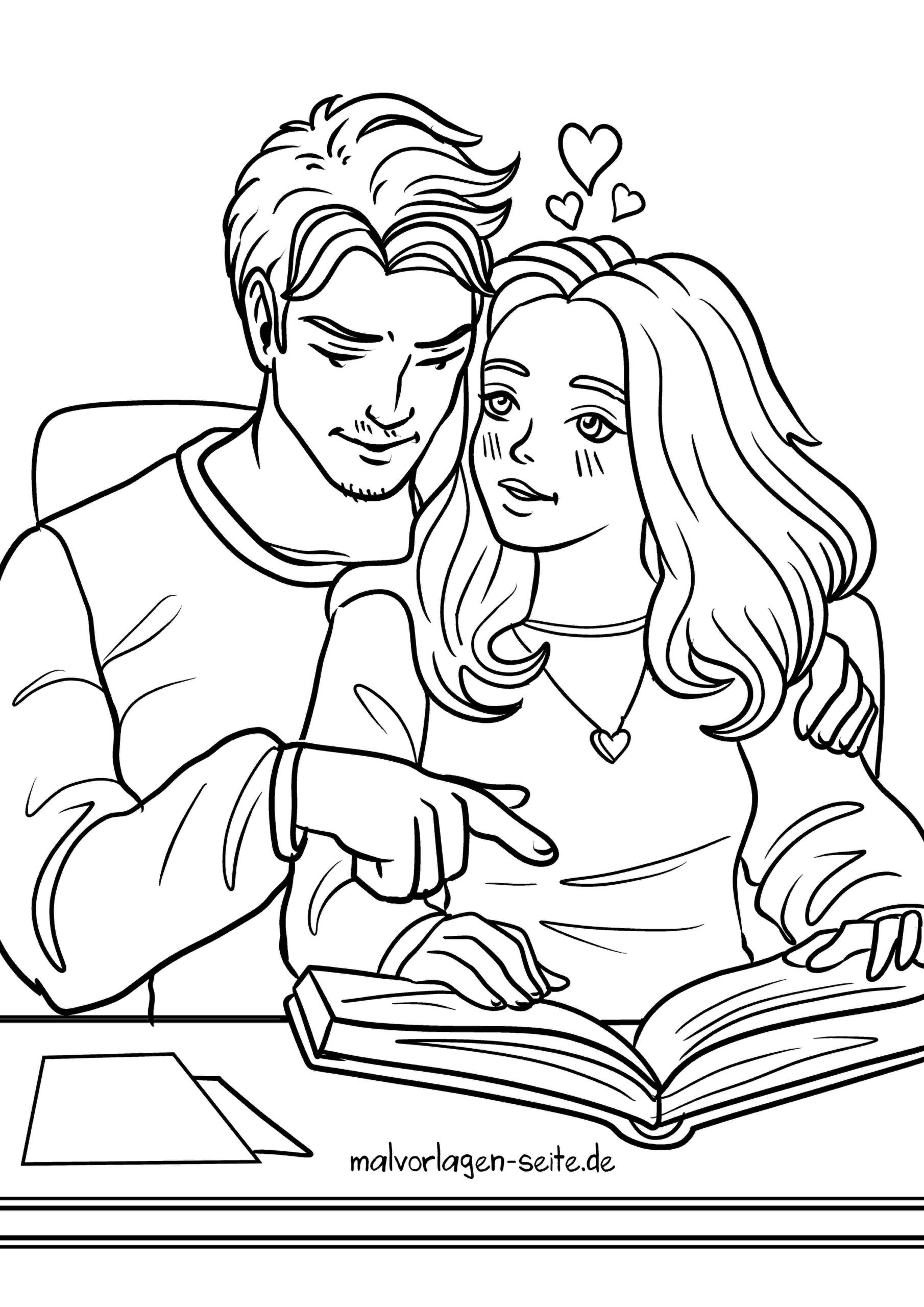 Malvorlage Paar