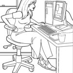 Malvorlage Büroarbeit