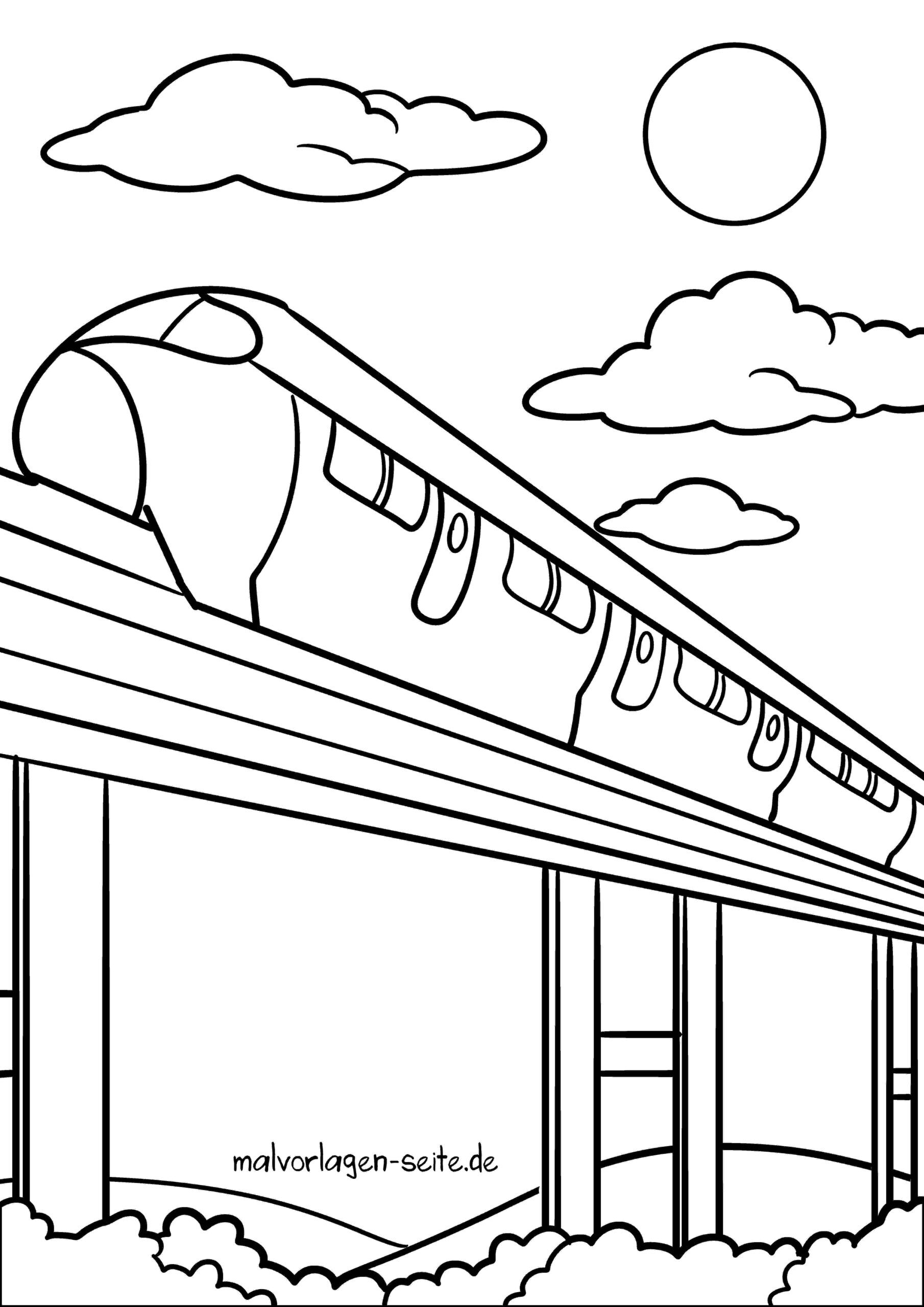Malvorlage Magnetschwebebahn