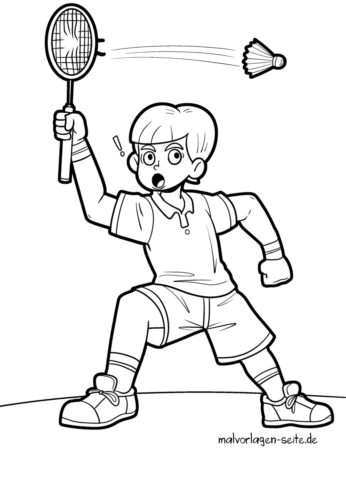 Malvorlage Badminton - Federball