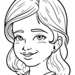 Malvorlage Gesicht Mädchen